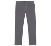 BOSS Delaware Slim-Fit Hose aus elastischer Baumwoll-Gabardine - Style H-Delaware5, 50543883 Dunkelgrau 32/34