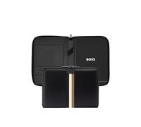 BOSS DIN-A4-Mappe aus Kunstleder mit Signature-Streifen - Style Conference folder zip A4 Iconic Black, 58465150 Schwarz ONESI