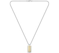 BOSS Halskette im Venezianerstil mit doppeltem Logo-Anhänger - Style DEVON, 58137040 Silber ONESI