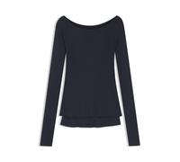 BOSS Doppellagiges Jersey-Top aus dünnem Jersey - Style Edupla1, 50553548 Dunkelblau S