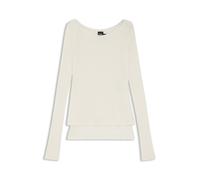 BOSS Doppellagiges Jersey-Top aus dünnem Jersey - Style Edupla1, 50553548 Weiß M