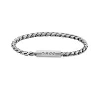 BOSS Jewelry Gliederhalskette und Gliederarmband für Herren Kollektion DORAN aus Edelstahl mit einer Gravierten Plakette