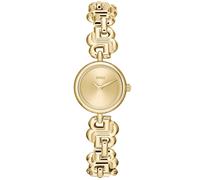 BOSS Uhr mit DREI-Zeiger-Quarzwerk für Damen Kollektion Double B Dressy mit Edelstahlarmband