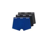 BOSS Dreier-Pack eng anliegende Boxershorts aus Stretch-Baumwolle mit Logo am Bund - Style Trunk 3P Power, 50475274 Blau / Grau XS