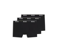 BOSS Dreier-Pack eng anliegende längere Boxershorts aus Stretch-Baumwolle mit Logos - Style BoxerBr 3P Power, 50475282 Schwarz XS