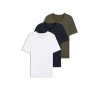 BOSS Dreier-Pack T-Shirts mit Logo-Stickerei - Style TShirtRN 3P Classic, 50505810 Blau / Weiß / Grün M