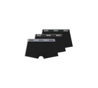 BOSS Dreierpack eng anliegende Boxershorts mit kurzem Bein aus Baumwolle mit Logo-Bund - Style Trunk 3P Power, 50554693 Beige / Schwarz / Blau S
