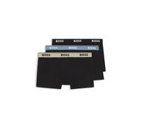 BOSS Dreierpack Boxershorts aus Stretch-Baumwolle mit Logo-Bund - Style Trunk 3P Power, 50554693 Schwarz M