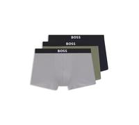 BOSS Dreierpack Boxershorts aus Stretch-Baumwolle - Style Trunk 3P BOSS ONE, 50544263 Schwarz / Grau / Grün XXL