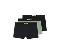 BOSS Dreierpack Boxershorts aus Stretch-Baumwolle - Style Trunk 3P BOSS ONE, 50544263 Schwarz / Grün / Blau S