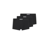 BOSS Dreierpack Boxershorts aus Stretch-Baumwolle - Style Trunk 3P BOSS ONE, 50544263 Schwarz M