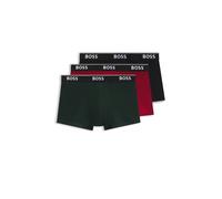 BOSS Dreierpack Boxershorts aus Stretch-Baumwolle - Style Trunk 3P Power, 50554693 Schwarz / Rot L