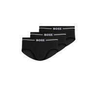 BOSS Dreierpack eng anliegende Boxershorts aus Stretch-Baumwolle mit kurzem Bein und Logo am Bund - Style HipBr 3P Bold, 50510679 Schwarz XXL