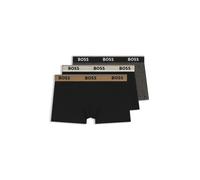 BOSS Dreierpack eng anliegende Boxershorts aus Stretch-Baumwolle mit kurzem Bein und Logo-Details - Style Trunk 3P Power Desig, 50554443 Schwarz S