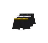 BOSS Power Logo Boxershorts schwarz/weiß/gelb (3er-Pack) - S