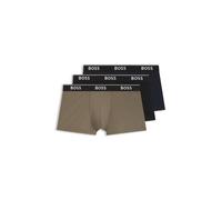 BOSS Herren Boxershorts, 3er Pack - Trunk 3P Power, Cotton Stretch, Logo, uni L Schwarz