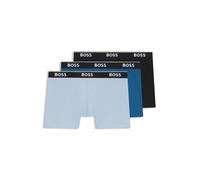 BOSS Dreierpack eng anliegende Boxershorts mit Logo am Bund - Style BoxerBr 3P Power, 50554694 Blau XL
