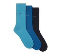 BOSS Dreierpack mittelhohe Socken aus Stretch-Gewebe - Style 3P RS Uni CC, 50469839 Blau 43-46