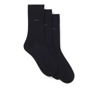 BOSS Dreierpack mittelhohe Socken aus Stretch-Gewebe - Style 3P RS Uni CC, 50469839 Dunkelblau 35-38
