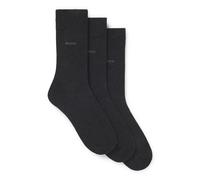 BOSS Dreierpack mittelhohe Socken aus Stretch-Gewebe - Style 3P RS Uni CC, 50469839 Dunkelgrau 35-38