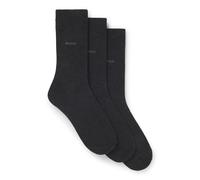 BOSS Dreierpack mittelhohe Socken aus Stretch-Gewebe - Style 3P RS Uni CC, 50469839 Dunkelgrau 47-50