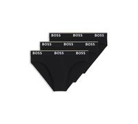 BOSS Dreierpack Slips aus Stretch-Baumwolle mit Logo am Bund - Style Brief 3P Power, 50475273 Schwarz S