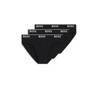 BOSS Dreierpack Slips aus Stretch-Baumwolle mit Logos am Bund - Style Brief 3P Power, 50475273 Schwarz XS