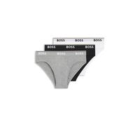 BOSS Dreierpack Slips aus Stretch-Baumwolle mit Logos am Bund - Style Brief 3P Power, 50475273 Weiß / Grau / Schwarz XXL