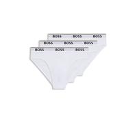 BOSS Dreierpack Slips aus Stretch-Baumwolle mit Logos am Bund - Style Brief 3P Power, 50475273 Weiß S