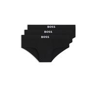 BOSS Dreierpack Slips aus Stretch-Baumwolle mit niedrigem Bund - Style HipBr 3P BOSS ONE, 50546561 Schwarz XL