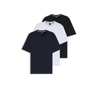 BOSS Dreierpack T-Shirts aus Baumwolle mit Rundhalsausschnitt - Style H-Taut Multipack, 50558536 Schwarz / Weiß / Blau S