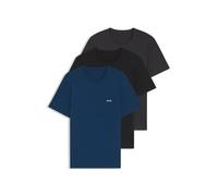 BOSS Dreierpack T-Shirts aus Baumwolle - Style TShirtRN 3P Classic, 50532468 Schwarz / Grau / Blau XXL