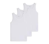 BOSS Dreierpack Unterhemden aus Baumwolle mit Logo-Stickerei - Style Tank Top 3P Classic, 50475278 Weiß L