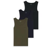 Tanktop BOSS "3P RibClassic BOSS ONE", Herren, Gr. XXL, open miscellaneous 976, Rippware, Obermaterial: 100% Baumwolle, Rundhals, Tops Tanktop, Ton in Ton Stickerei auf der Brust (95497138-XXL) open m