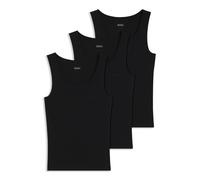 BOSS Dreierpack Unterhemden aus Rippstrick-Baumwolle - Style TankTop3P RibClassic, 50542132 Schwarz XXL
