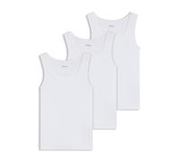BOSS Dreierpack Unterhemden aus Rippstrick-Baumwolle - Style TankTop3P RibClassic, 50542132 Weiß L