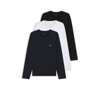 BOSS Dreierpack Unterwäsche-Tops - Style LSShirtRN 3P Classic, 50492321 Schwarz / Weiß / Blau L