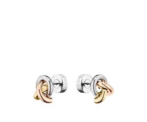 BOSS Dreifarbige Ohrringe mit Knoten-Design - Style HARMONIE, HB1580773 Silberfarben ONESI