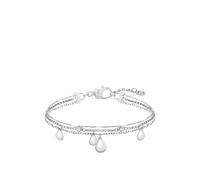 Armkette BOSS "SELENA", edelstahlfarben, kristallweiß, kristallweiß, Armbänder, Damen, 18cm, Edelstahl, Armkette, mit Preciosa Crystal (74321902-0) edelstahlfarben, kristallweiß, kristallweiß