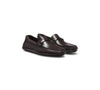 BOSS Driver-Schuhe aus Nappaleder mit Logo-Hardware - Style Noel_Mocc_ltfhw, 50548100 Dunkelbraun 41