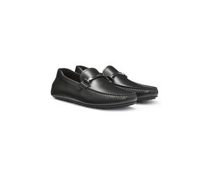 BOSS Driver-Schuhe aus Nappaleder mit Logo-Hardware - Style Noel_Mocc_ltfhw, 50548100 Schwarz 41