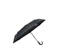 BOSS Dunkelgrauer Taschenschirm mit Fischgrätmuster und Griff aus Kunstleder - Style Pocket umbrella Chevron Dark Grey, 58837102 Dunkelgrau ONESI