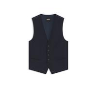 BOSS Einreihige Weste aus elastischem Woll-Mix - Style H-Jasper-VS-MM-C-224, 50480017 Dunkelblau 48