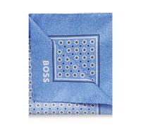 BOSS Einstecktuch aus Seide mit Digitaldruck und Logo - Style H-POCKET SQ. ONE, 50561707 Blau ONESI