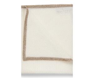 BOSS Einstecktuch aus Seide mit Jacquard-Struktur - Style L-PKTS KNIT CM35-254, 50561378 Weiß ONESI