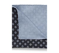 BOSS Einstecktuch aus Seide mit Print - Style L-POCKET SQ CM35 253, 50566381 Blau gemustert ONESI