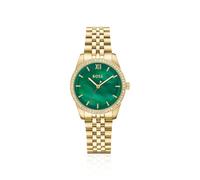 BOSS Elegante Uhr mit grünem Zifferblatt und kristallbesetzter Lünette - Style GRACEFUL, 58858263 Goldfarben ONESI