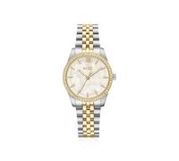 BOSS Elegante zweifarbige Uhr mit kristallbesetzter Lünette - Style GRACEFUL, 58858262 Silberfarben ONESI