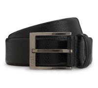 BOSS In Italien gefertigter Gürtel aus genarbtem Leder - Style Elloy-Gr_Sz35, 50553210 Schwarz 100