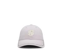 BOSS Equestrian-Cap aus Baumwolle mit Double-B-Monogramm - Style CAP LEATHER BB ORCHID, B7U1601 Flieder 57